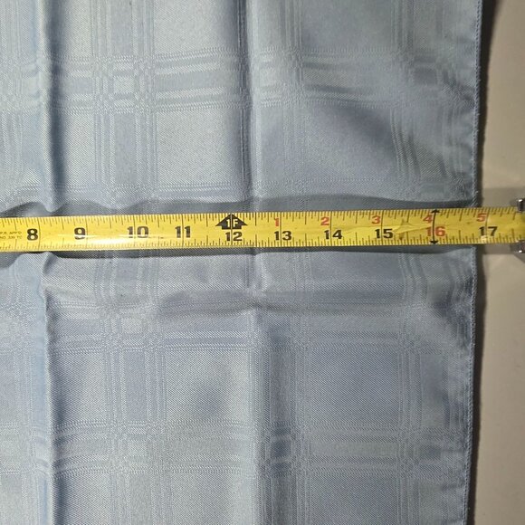 Set Of 6 Light Blue Jacquard Napkins Geometric Plaid table linen beach elegant - Picture 4 of 4